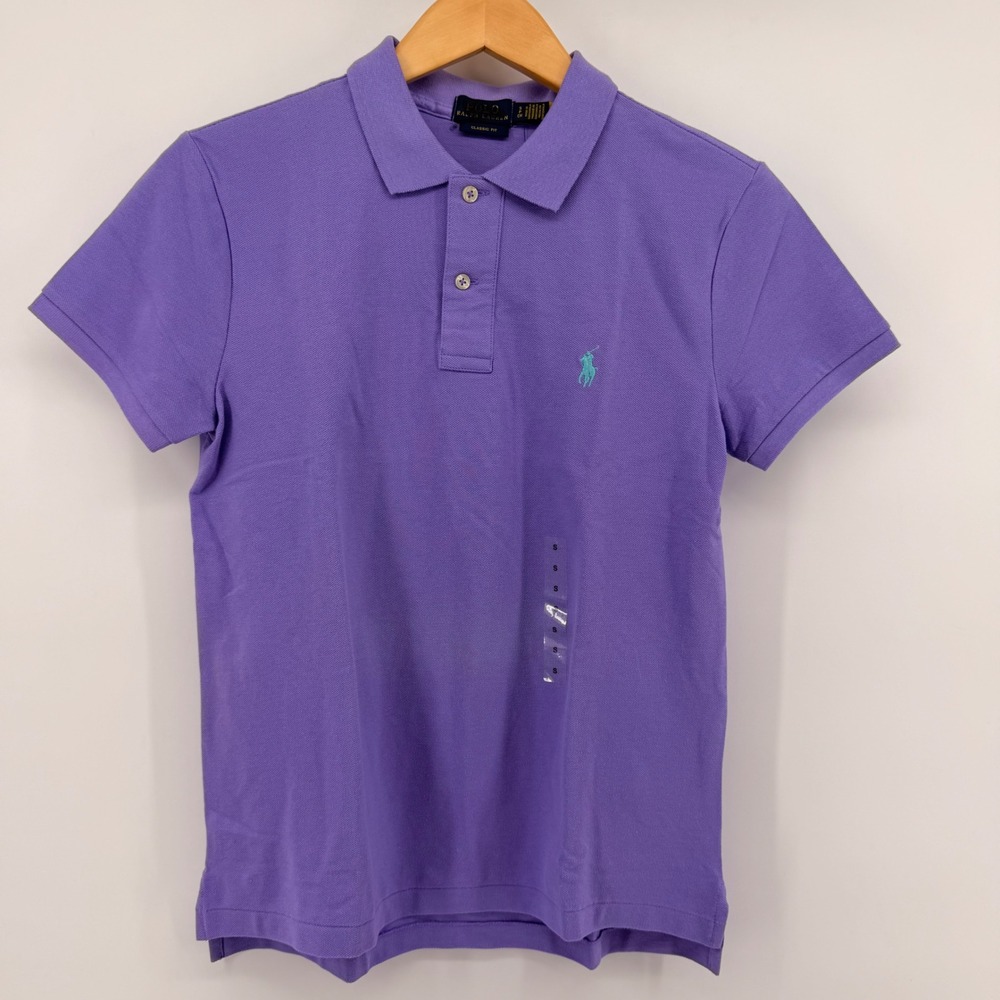 Polo Ralph Lauren Polo Shirt Mens Small Purple Classic Fit Short Sleeve Cotton